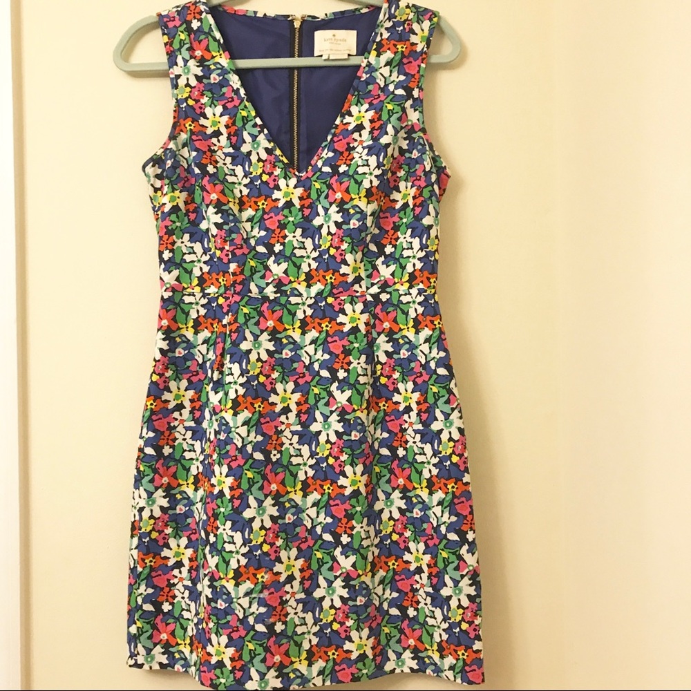 kate spade ♠️ colorful floral A-line dress